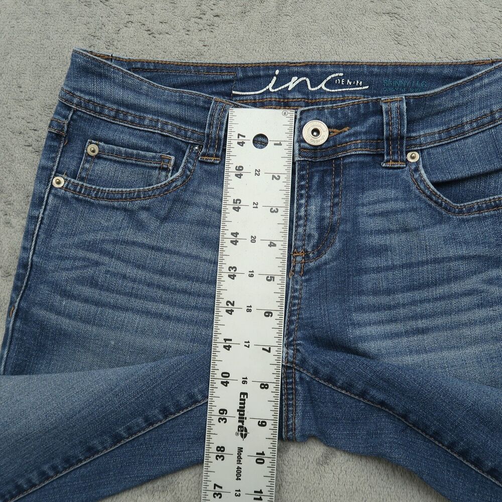 INC Jeans Women's Size 2S Blue Low-Rise Curvy Fit Skinny Leg Denim 29" Inseam - Picture 7 of 16
